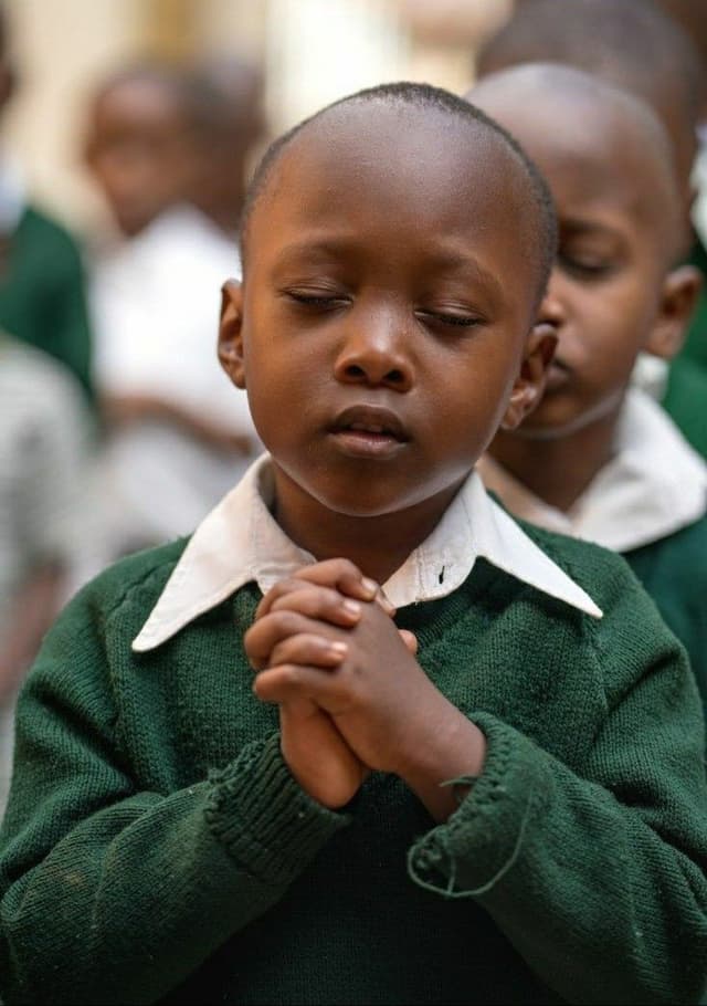 Person holding Bible in church
